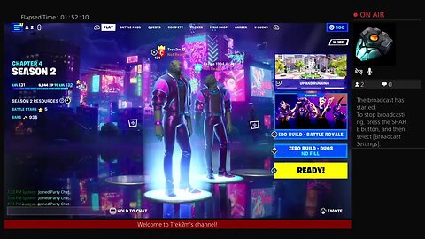 Trek2m is playing Fortnite for a little While Day 583