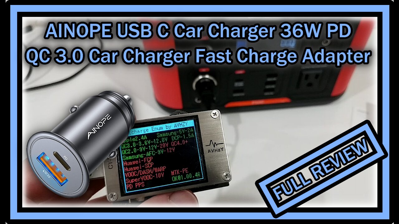 AINOPE USB C Car Charger 36W PD&QC 3.0 [Super Mini] AV843 / S1 FULL REVIEW