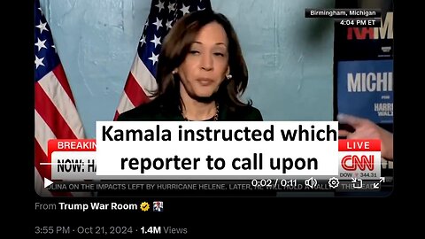 Kamala’s handlers choose reporters questions for her