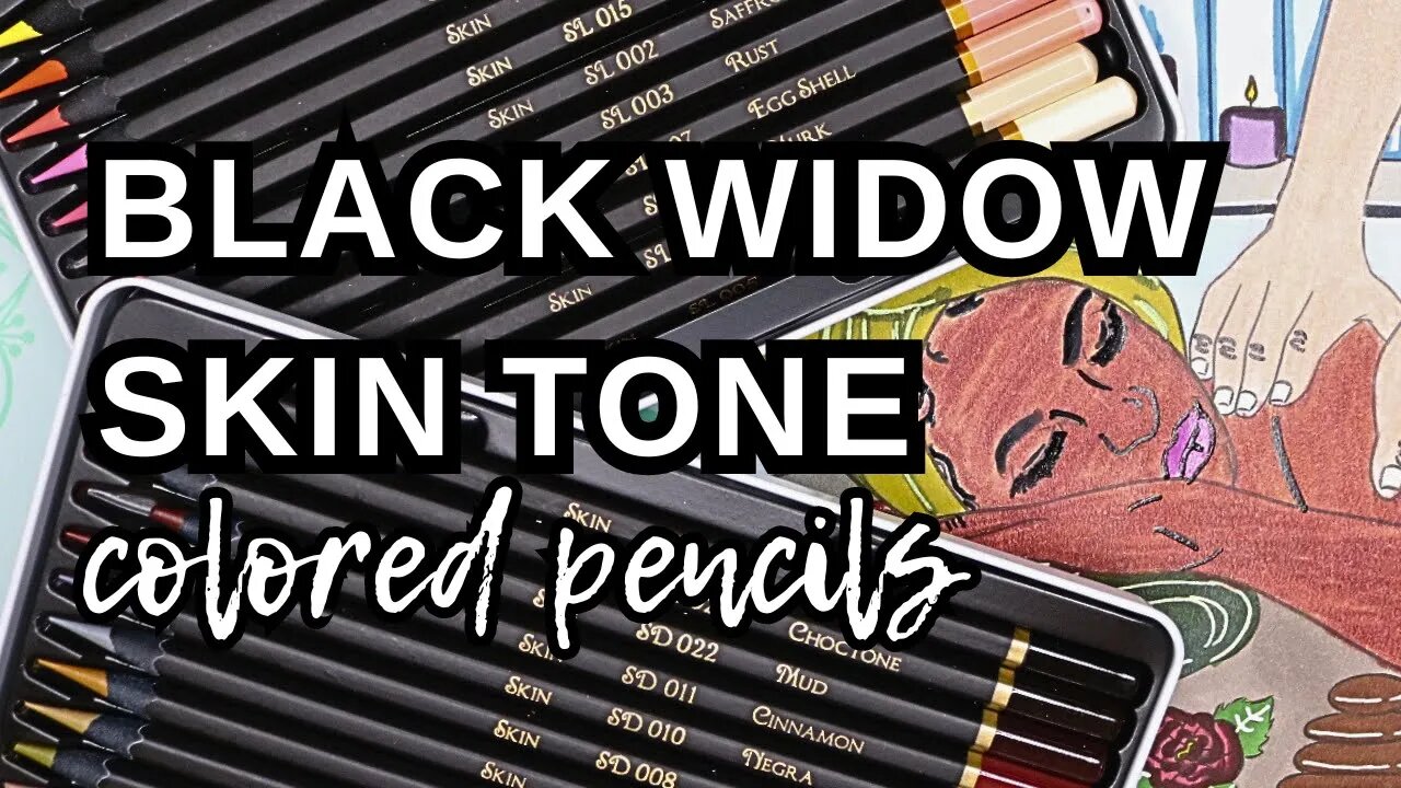 BLACK WIDOW SKIN TONE Colored Pencils First Impressions Review | 6 of 9