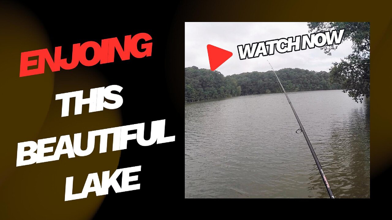 Enjoying this beautiful lake while doing some fishing.