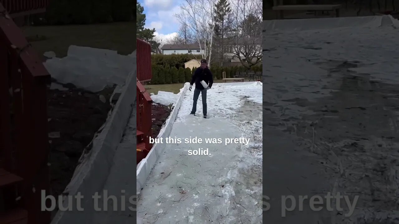 Taking Apart An Ice Rink In The Spring #shorts