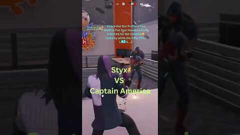 Styx VS Captain America #fortnite #fortnitegiveaway #vbucks #vbux #styx #captainamerica #epicgames