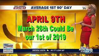 Tucson will flirt with it's first 90° of 2019