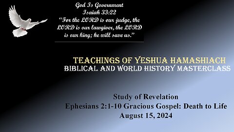 8-15-24 Study of Revelation Ephesians 2:1-10 Gospel Grace: Death to Life