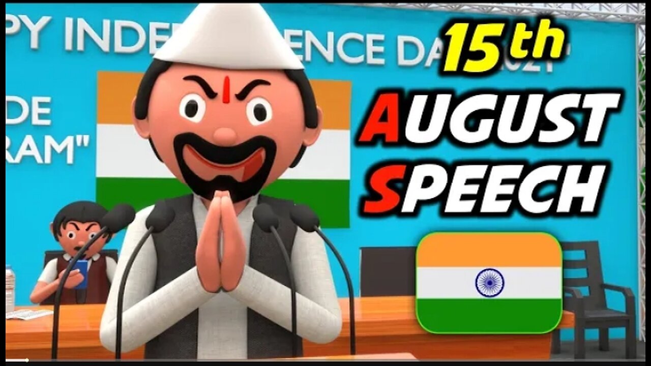 15TH AUGUST SPEECH | Funny Comedy Video | Desi Comedy | Cartoon | Cartoon Comedy | The Animo Fun