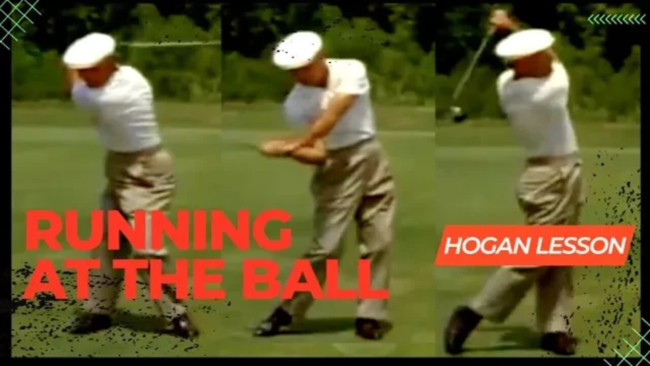 BEN HOGAN RUNNING AT THE BALL