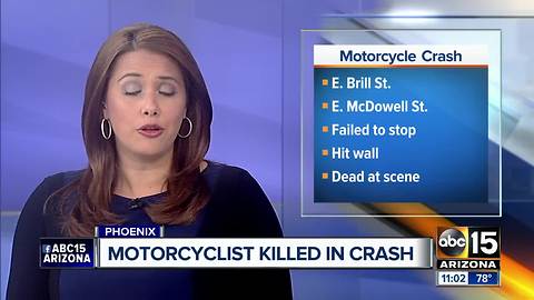 Motorcyclist without helmet killed in Phoenix crash