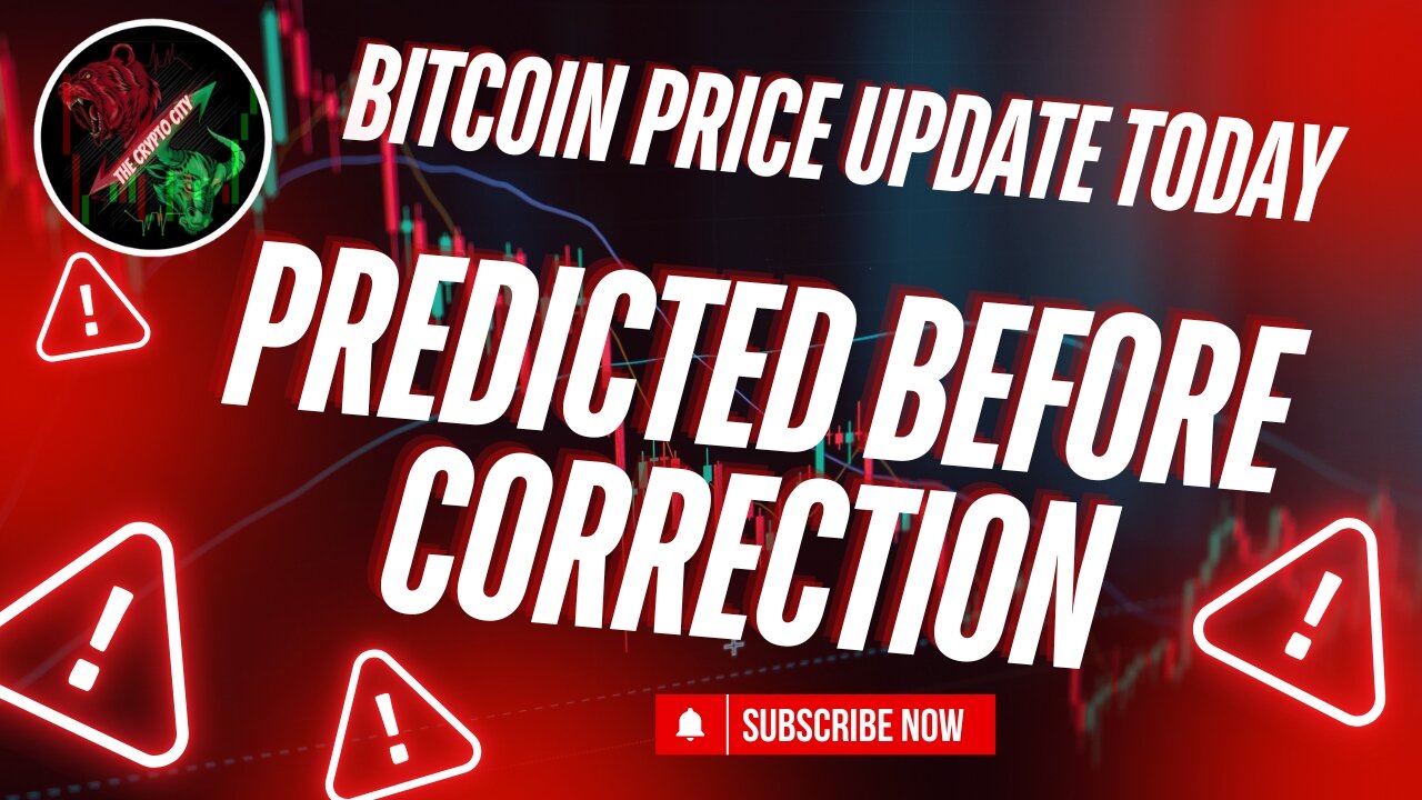 Predicted Before Correction | Bitcoin Price Update Today | BTC Analysis | Technical Analysis