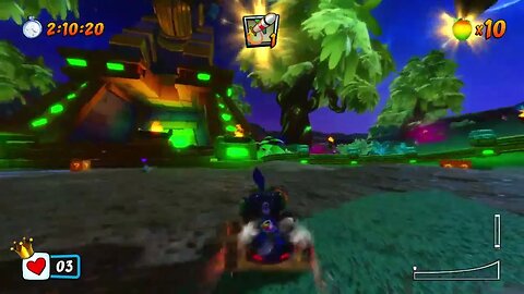 Crash Team Racing Nitro-Fueled - Temple Turmoil Last Kart Driving Gameplay