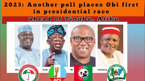 Unbelievable Poll Results Currently In The Presidential Race — Atiku, Obi Tinubu & Kwankwaso