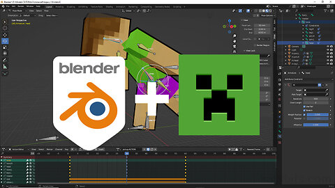 Minecraft Legend style character in Blender