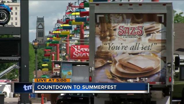 Crews have two days left to prepare for the 50th Summerfest