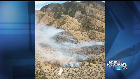 50-acre fire on the west side of the Huachucas