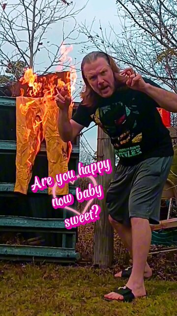 Husband retaliates after wife makes a threat.