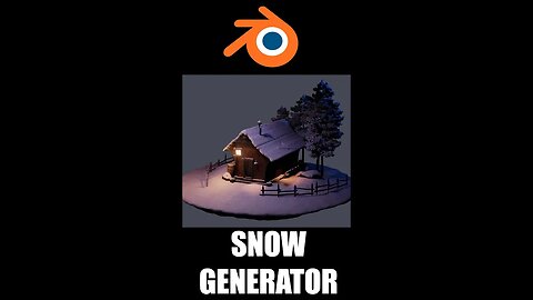 How to use the Snow Generator in Blender #shorts #b3d #blender3d