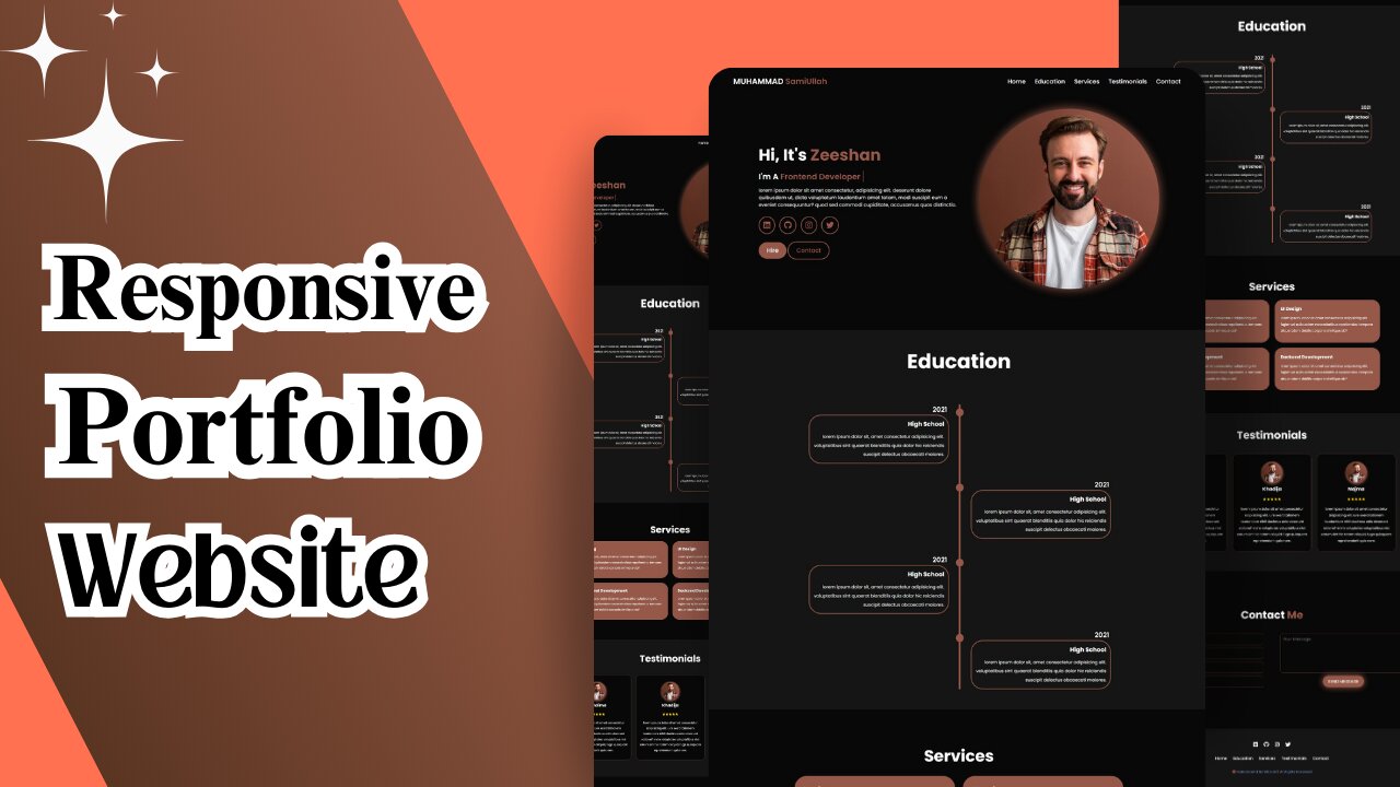 HTML, CSS & JS || Responsive Portfolio Website Design