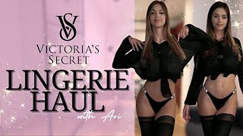 Victoria's Secret Sparkling Lingerie Haul | Transparent Try On With Ari ✨