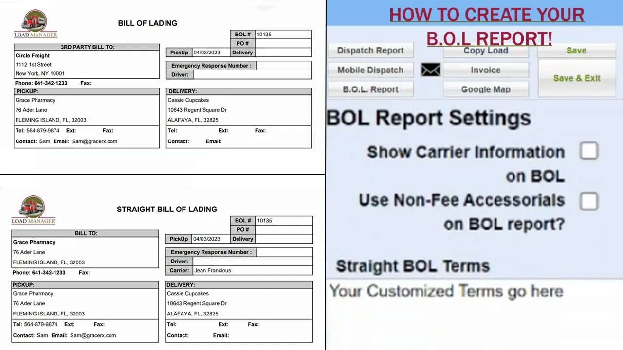 How To Get Your B.O.L. Report