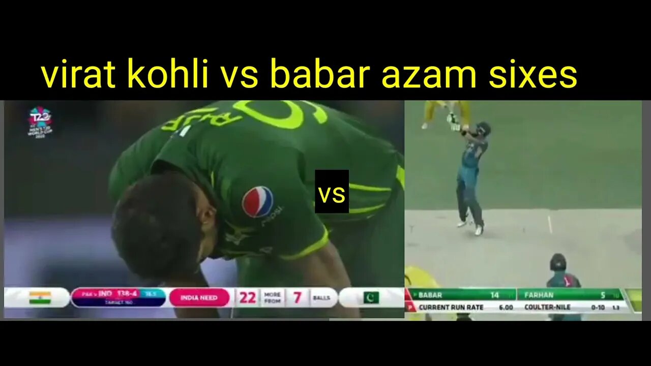 Babar Azam sixes vs virat Kohli sixes