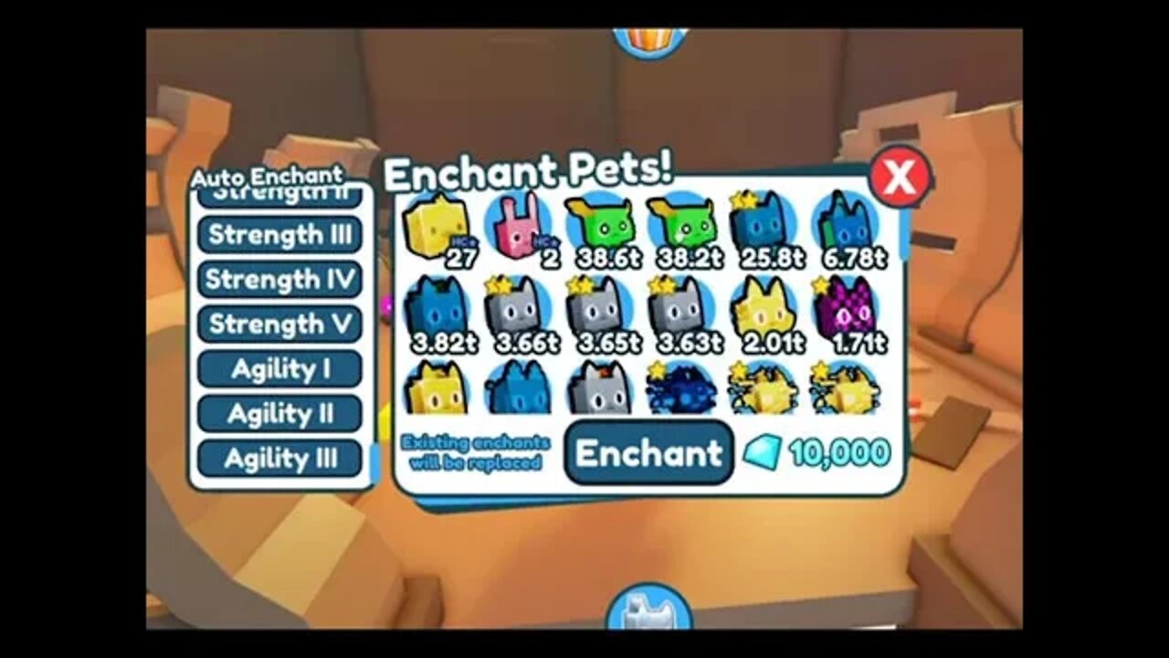 Pet simulator x afk enchantment update / Roblox