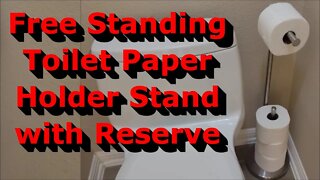 Free Standing Toilet Paper Holder Stand w/ Reserve - Review