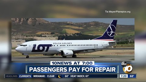 Passengers pay for jet repair?