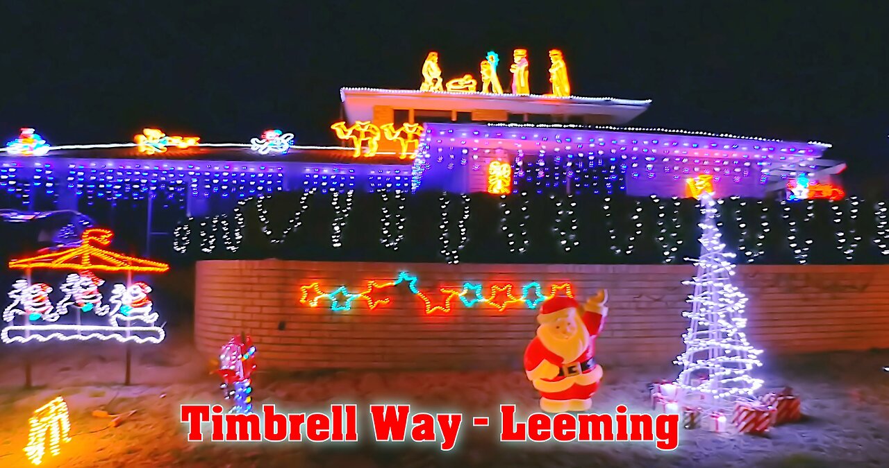 Christmas lights Perth Best Displays Leeming Timbrell Way Australia