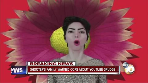 Shooter's family warned police about Youtube grudge