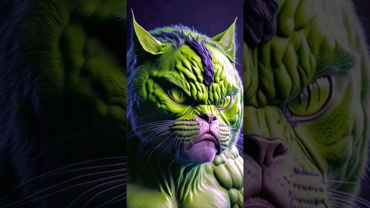 Cute Cat as The Hulk #shorts