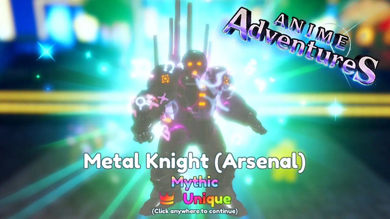 UNIQUE METAL KNIGHT ARSENAL (EVOLVED) LEVEL MAX NO ANIME ADVENTURES