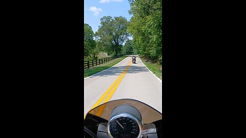 riding to covered bridge