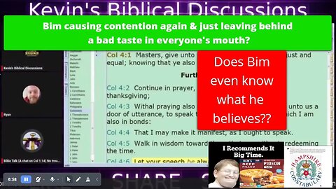 #Bim with @kevinsBiblicaldiscussions & @GrahameChristianGould * #KJV * #Trinity * #Oneness ???