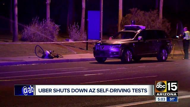 Uber 'winding down' testing of self-driving cars in Arizona