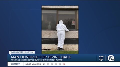 Romulus man honored for giving back
