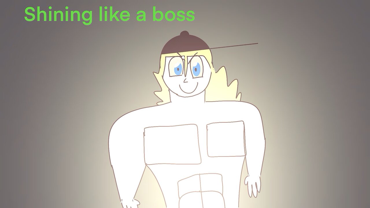 Virgin gigachad glowing like a boss