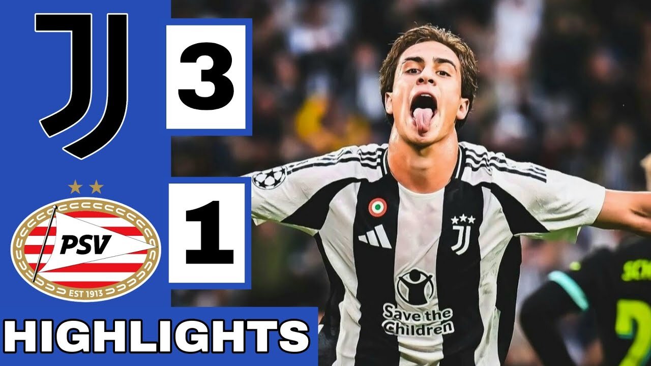 ⚪️⚫️Juventus vs PSV (3-1) Extended HIGHLIGHTS _ UEFA Champions League