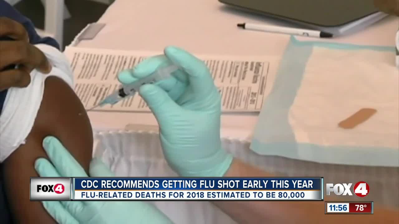 CDC recommends getting flu shot early this year