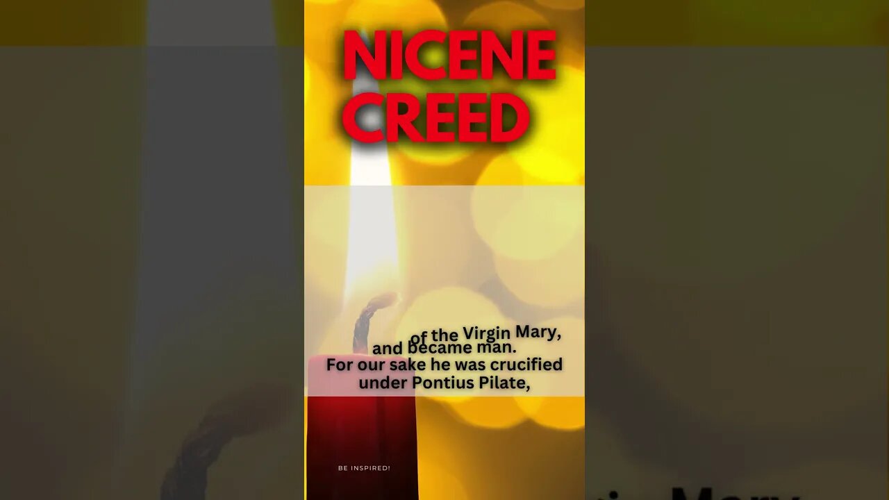 THE NICENE CREED #shortsprayer #shorts