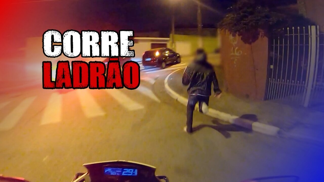 Fuga da Polícia Com Moto Roubada