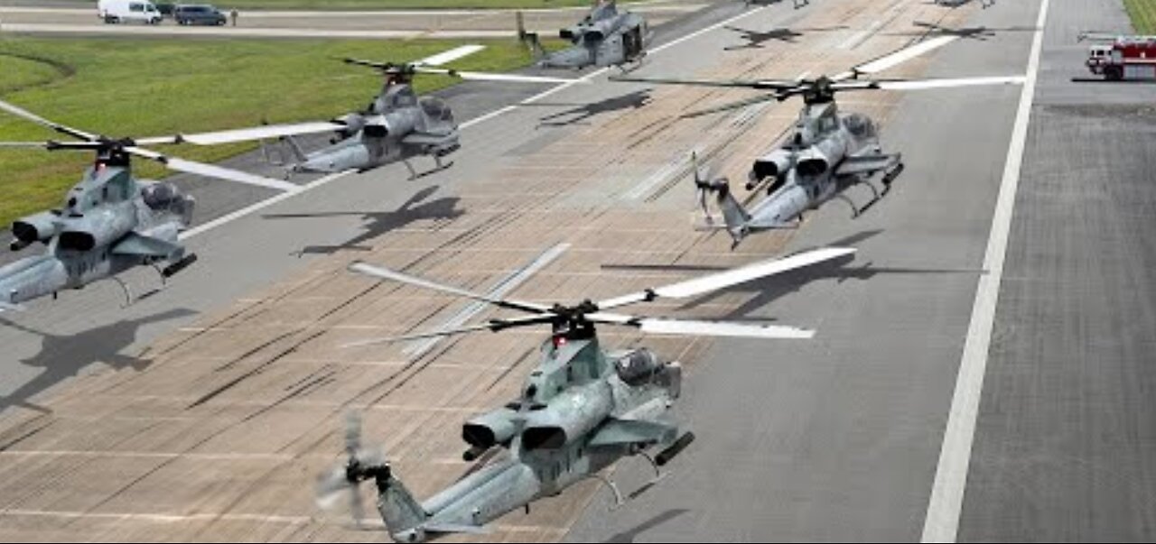 Massive Number of US Attack Helicopters Takeoff Together for Massive Shooting Drill