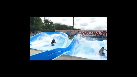 flowrider - Zak and Howie - at Soak City, Kings Island (2022)