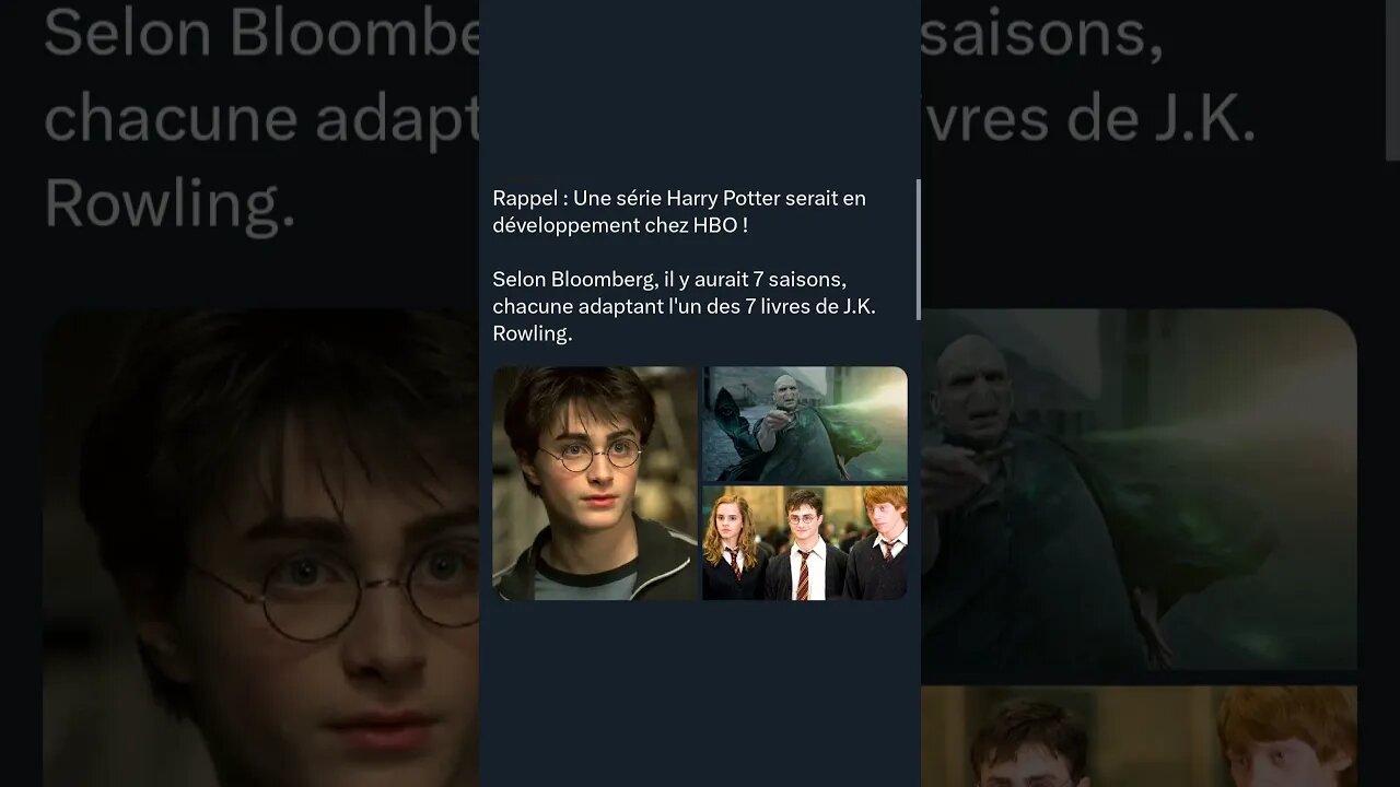 Rappel : Une série Harry Potter serait en développement chez HBO !