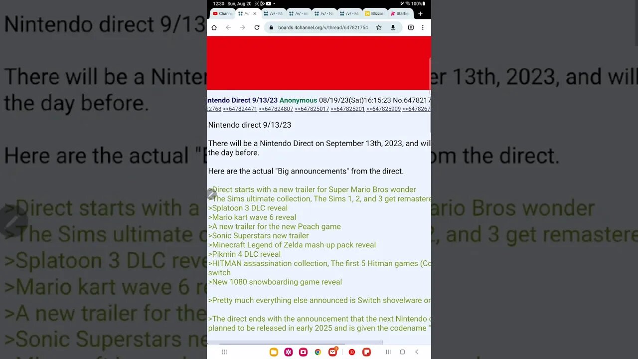 Nintendo direct leak September 13th 2023