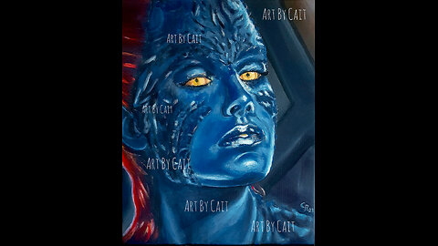 Painting Progression- Mystique