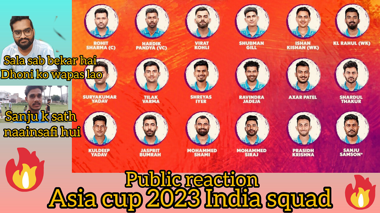 Public reaction on Indian squad for asia cup 2023