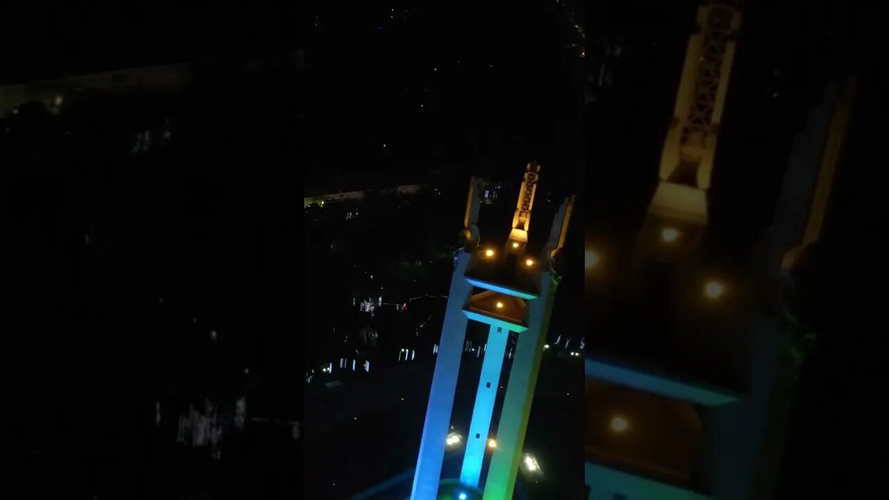 Quezon Memorial Circle at night Philippines