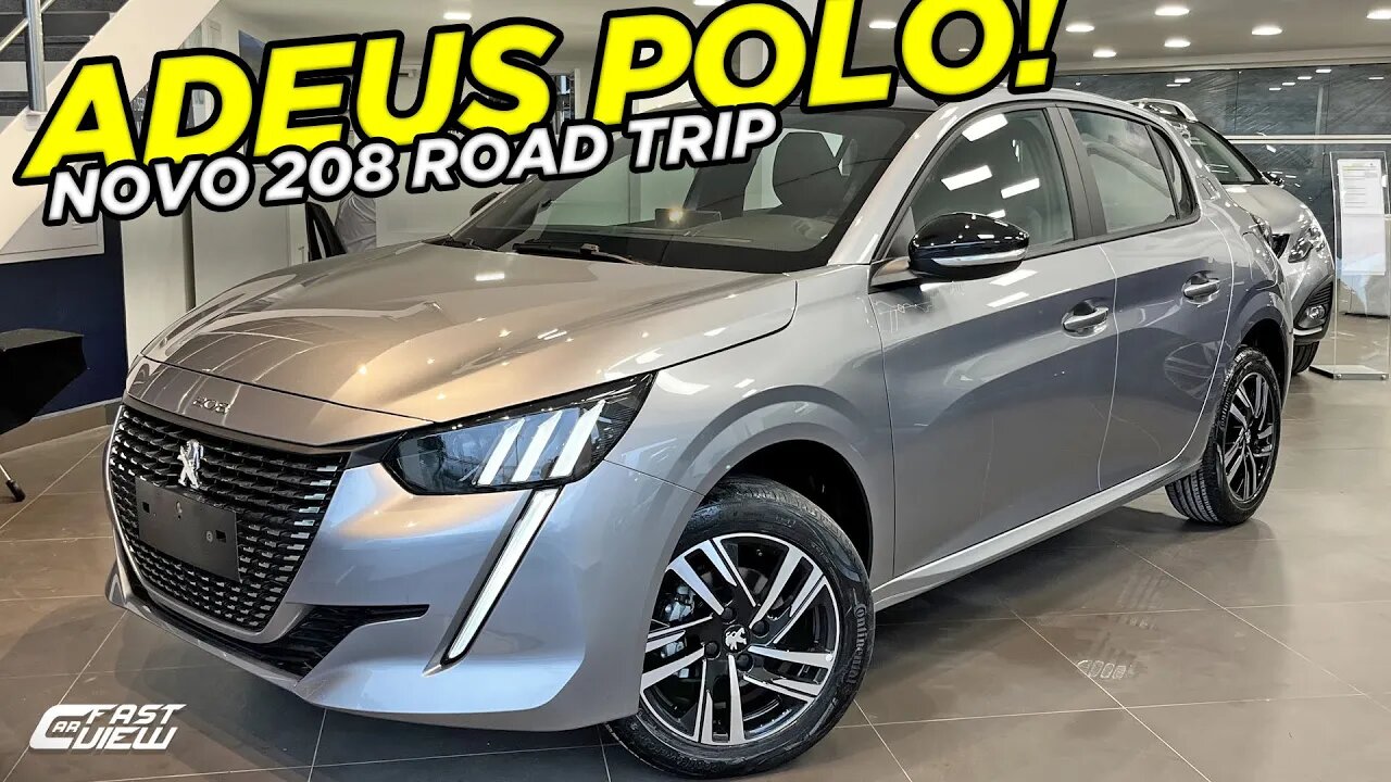 NOVO PEUGEOT 208 ROAD TRIP 2023 + BARATO QUE VW POLO COM PAINEL DIGITAL, TETO SOLAR E FAROL FULL LED