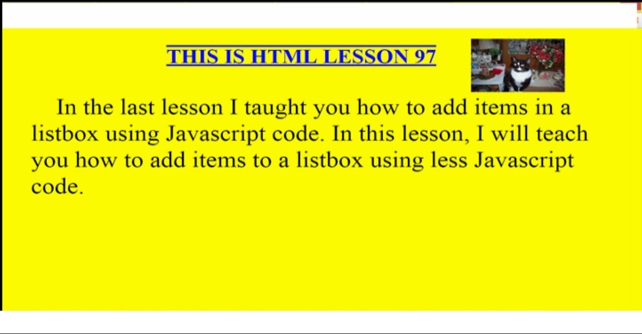 HTML Lesson 97