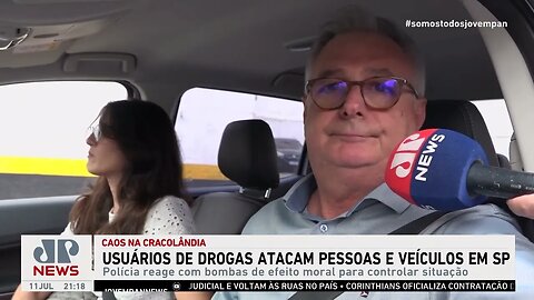 Usuários de drogas atacam pessoas e veículos em São Paulo